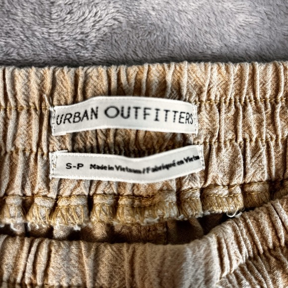 Urban Outfitters Oversized Beige Linen Blend Utility Joggers Womens S  Pockets - Picture 7 of 14